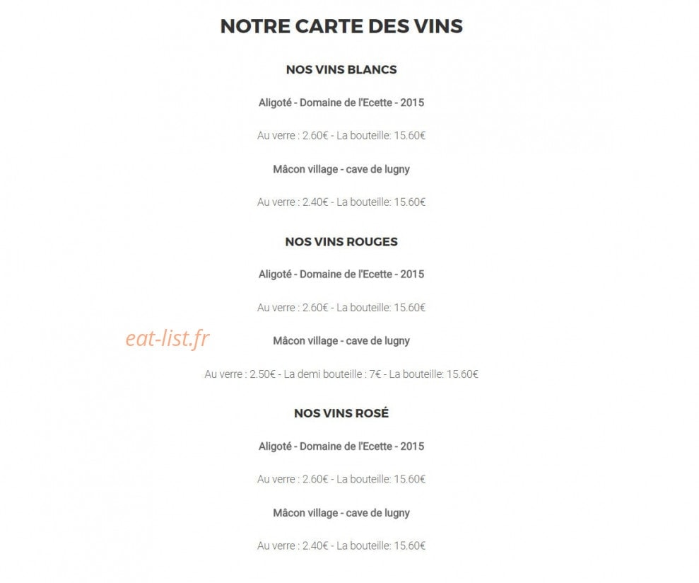 La Coupole — carte page 6