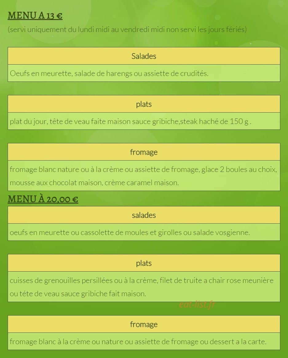 La grenouille gourmande — carte page 2