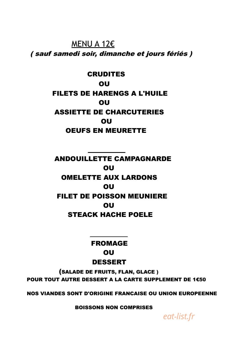 La grenouille gourmande — carte page 1