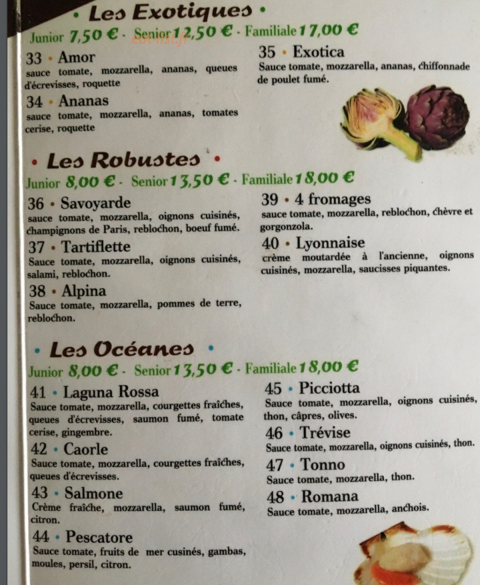 La maison de la pizza — carte page 3