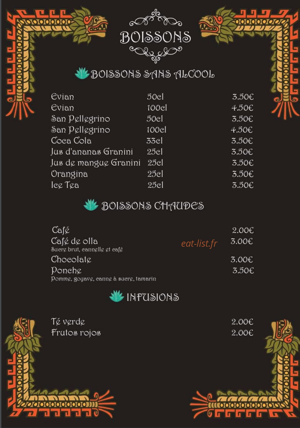 La María — carte page 7