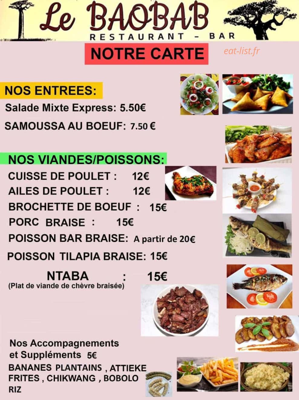 Le Baobab — carte page 1