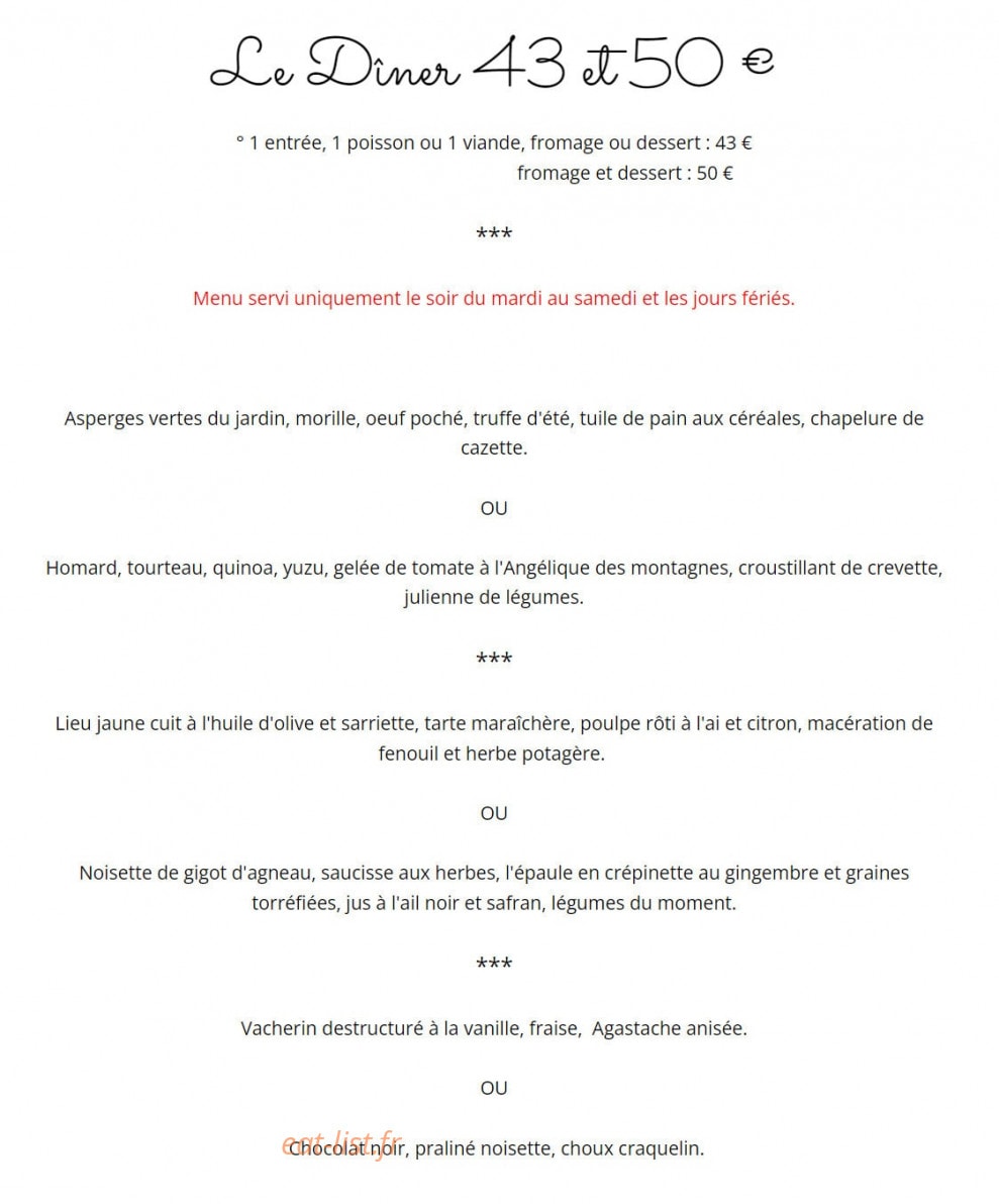 Le Bistrot — carte page 2
