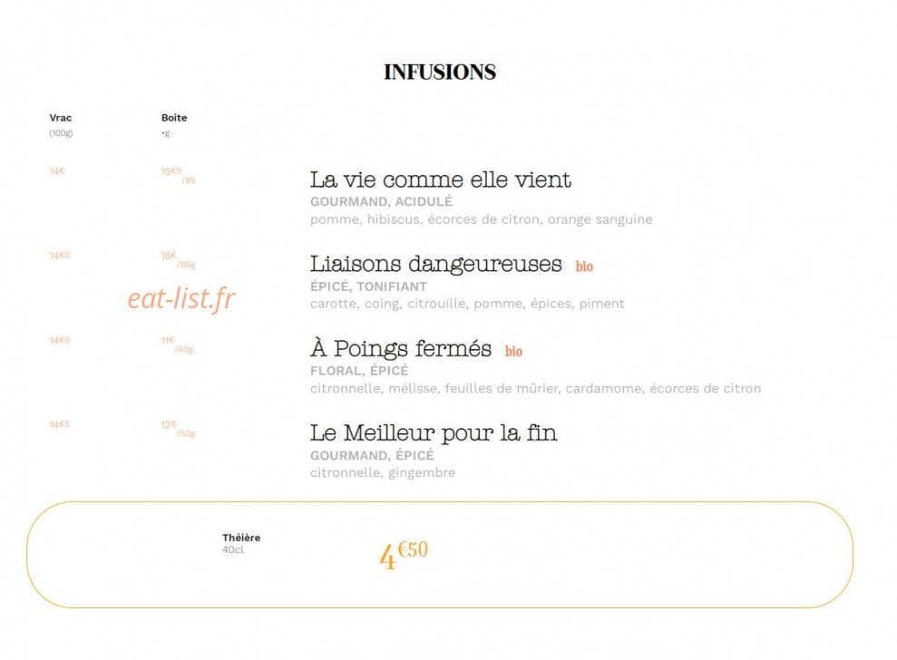 Le Bon Moment — carte page 14