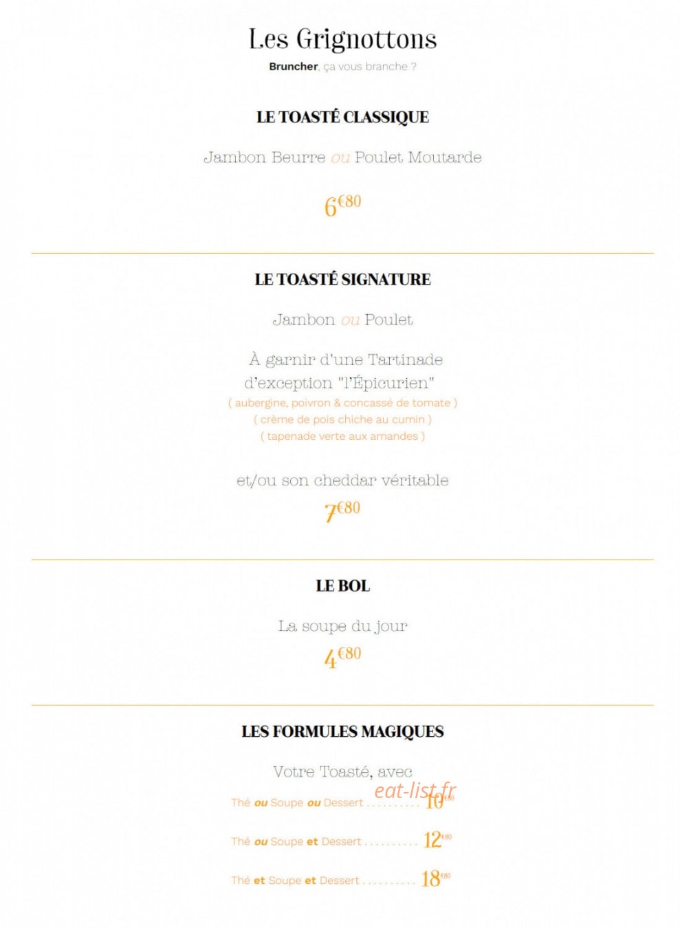 Le Bon Moment — carte page 4