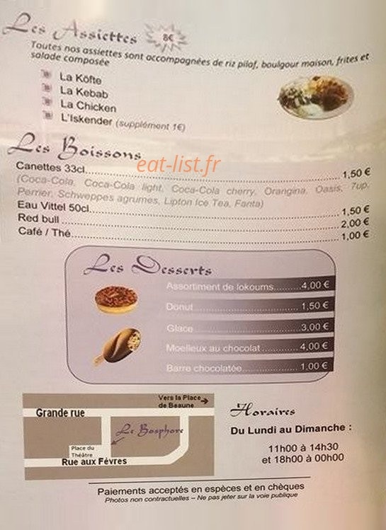 Le Bosphore — carte page 4