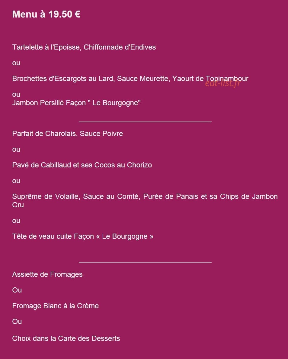 Le Bourgogne — carte page 1