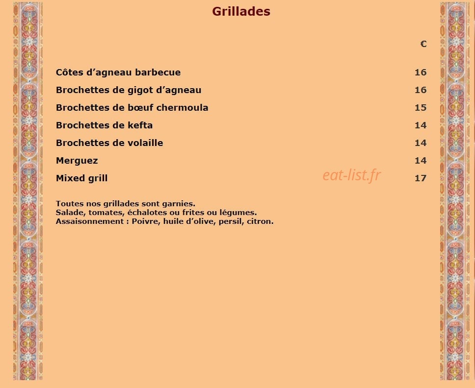 Le Marrakech — carte page 2