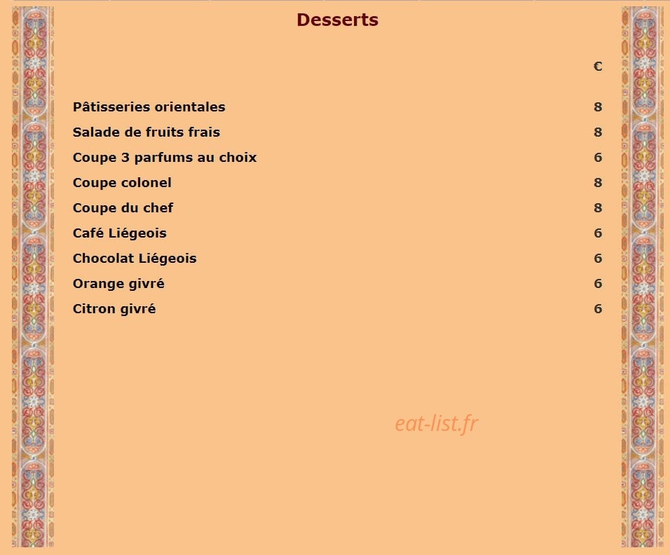 Le Marrakech — carte page 6