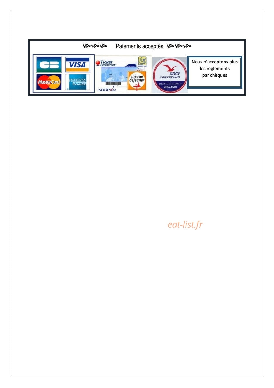 Le Poisson Bleu — carte page 5