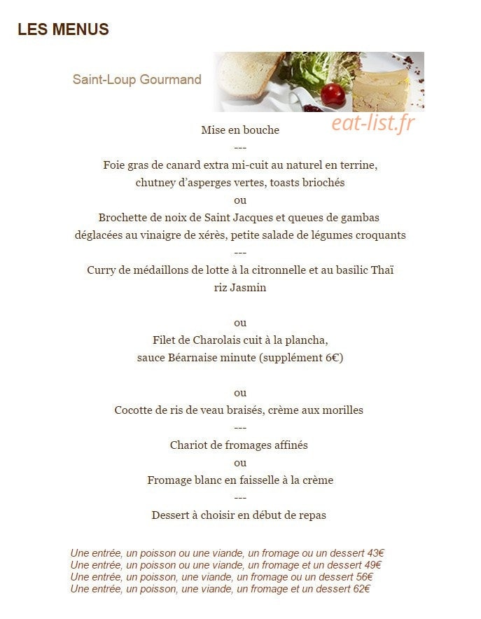 Le Saint Loup — carte page 2