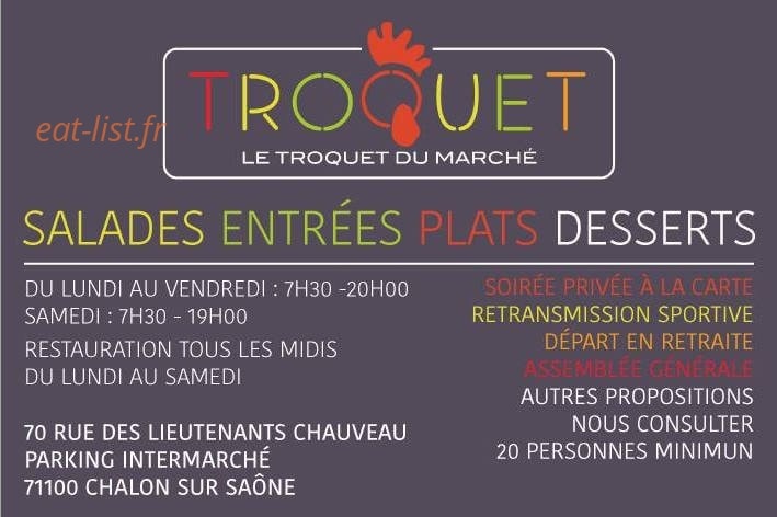 Le troquet du marché — carte page 1