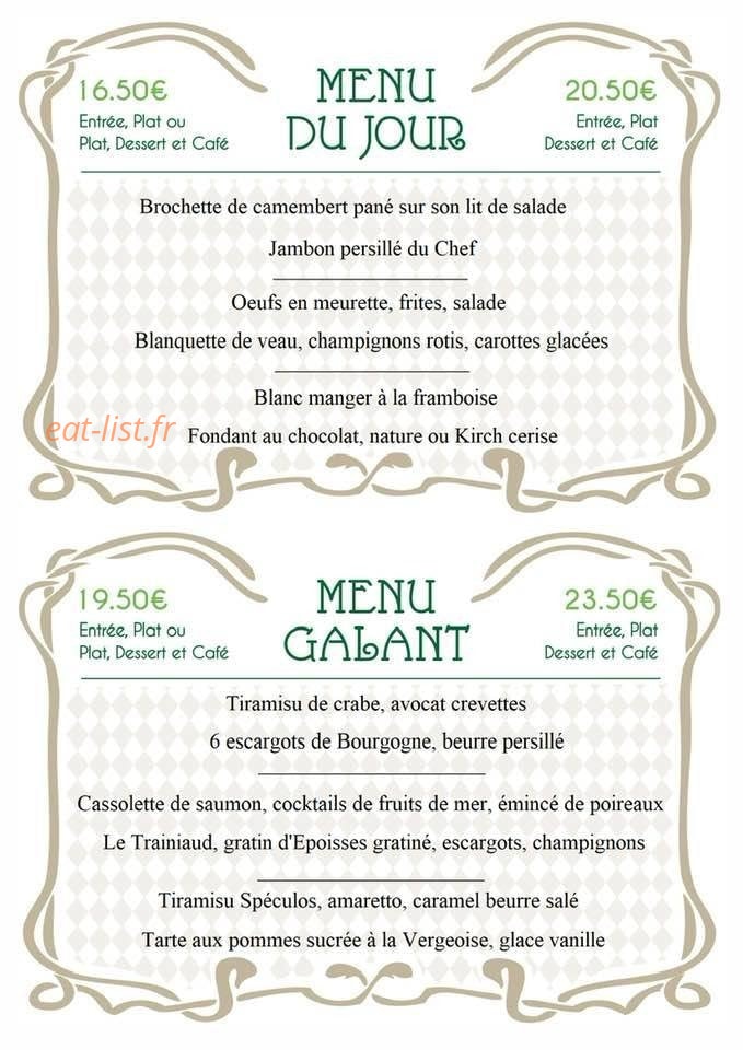 Le Verre Galant — carte page 1