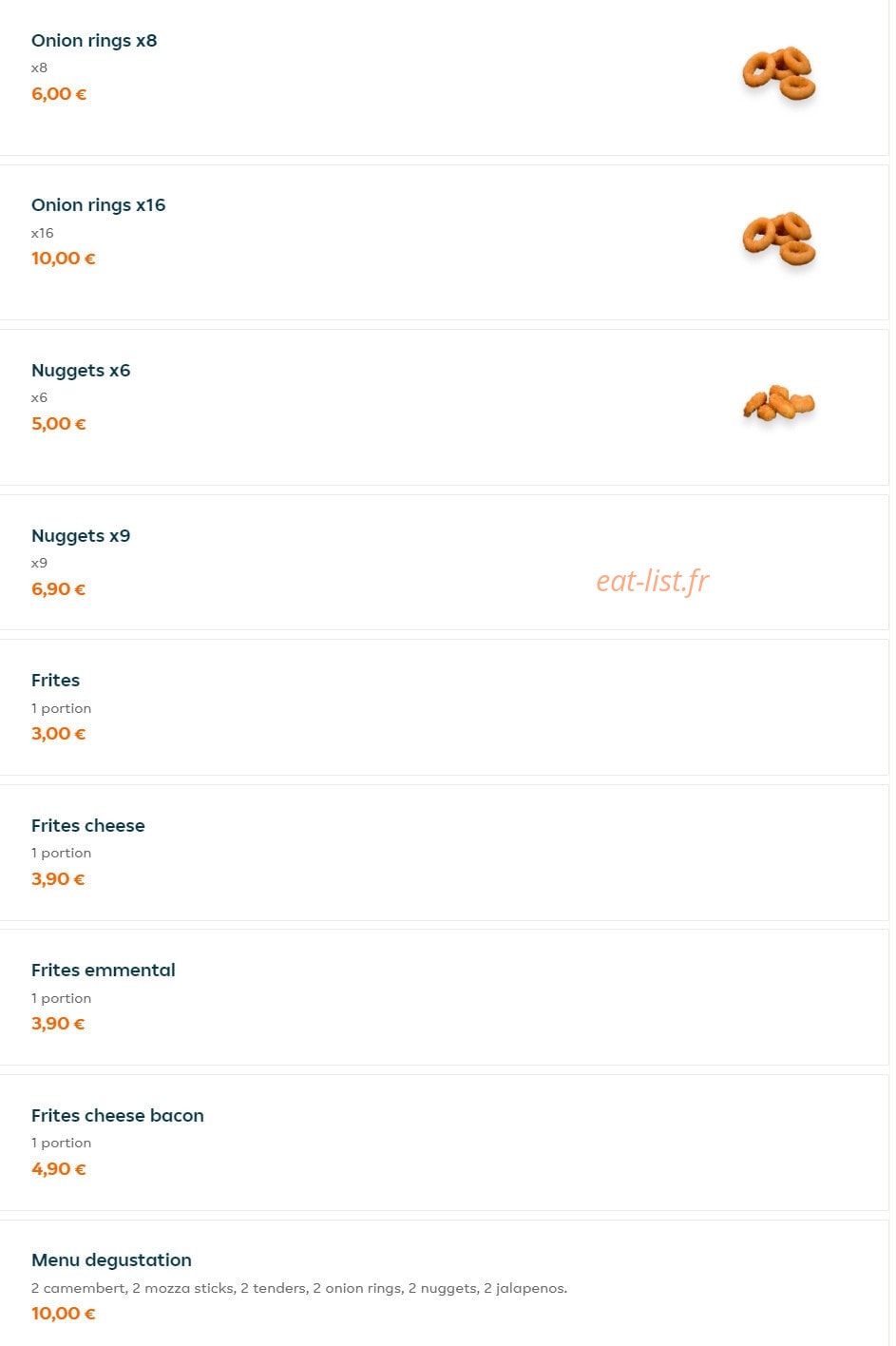 My Food — carte page 11