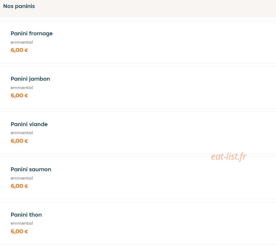 My Food — carte page 6