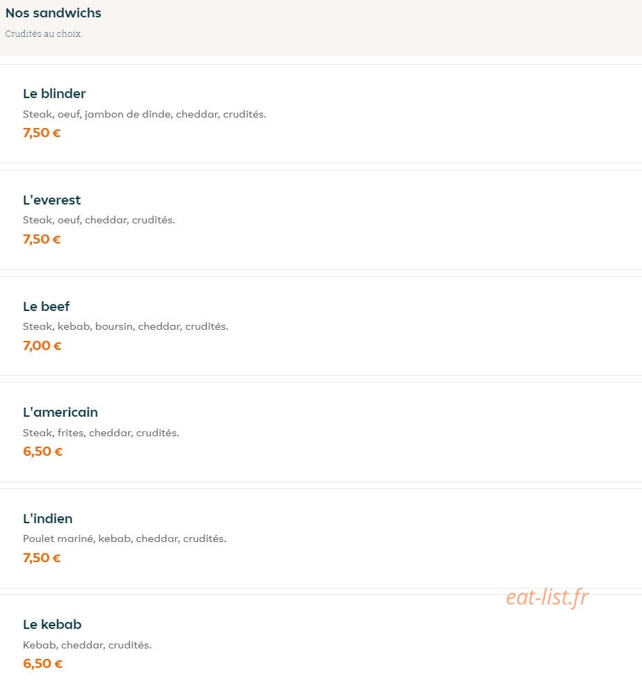 My Food — carte page 5