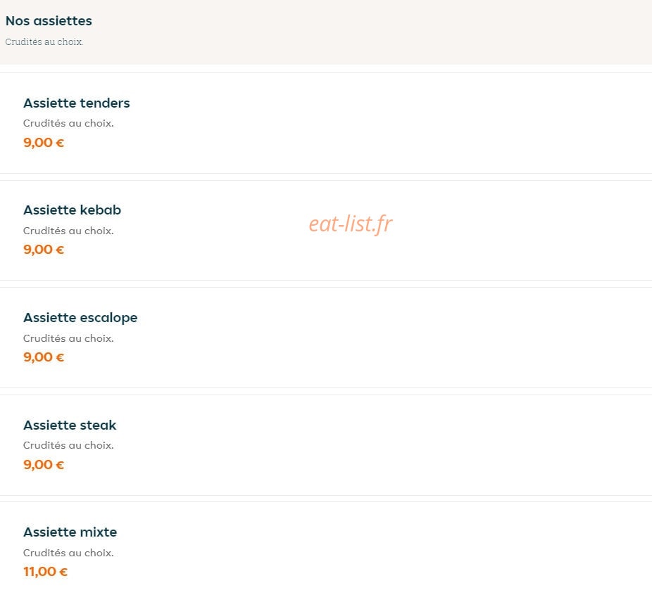 My Food — carte page 3
