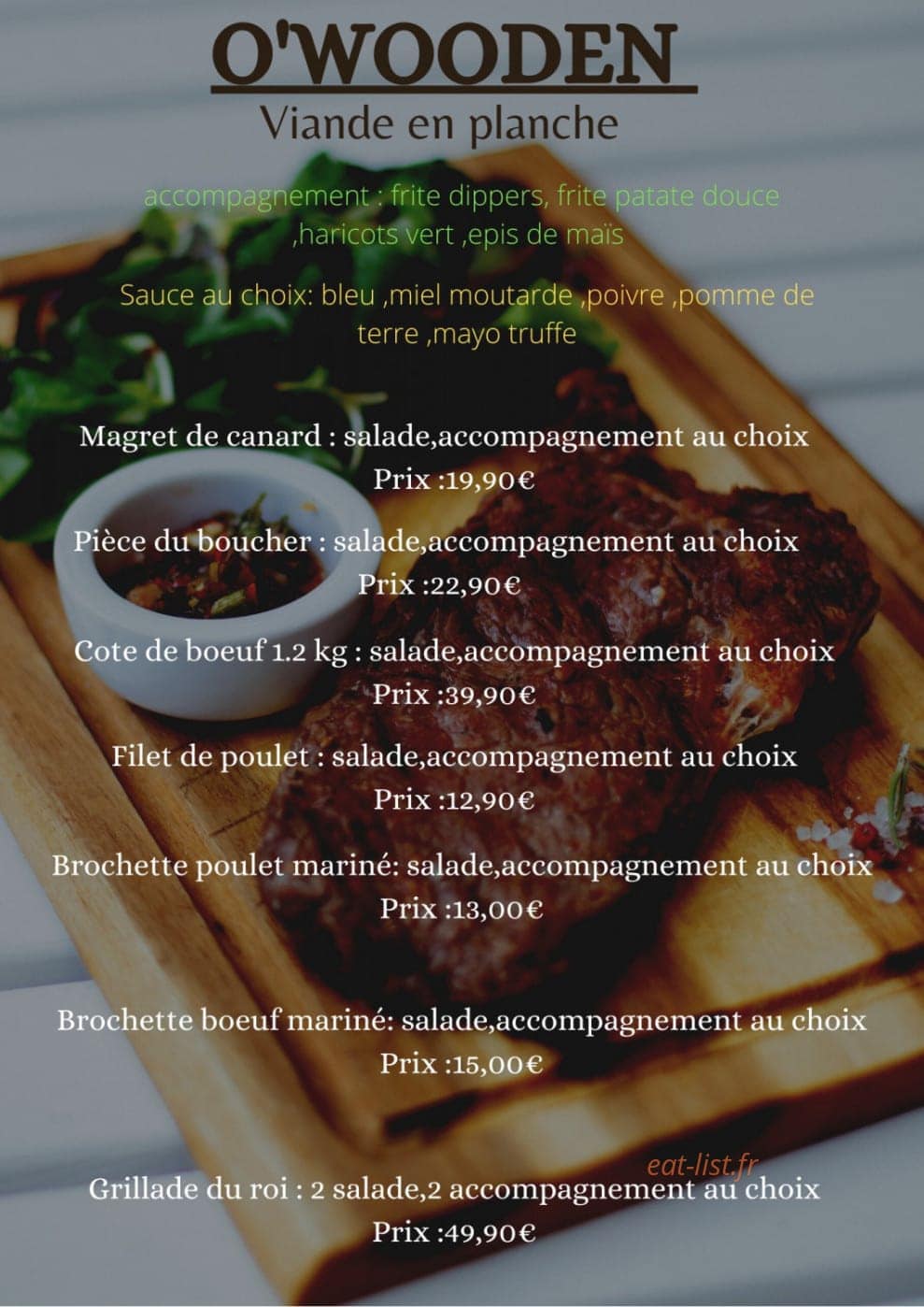 O'Wooden — carte page 1
