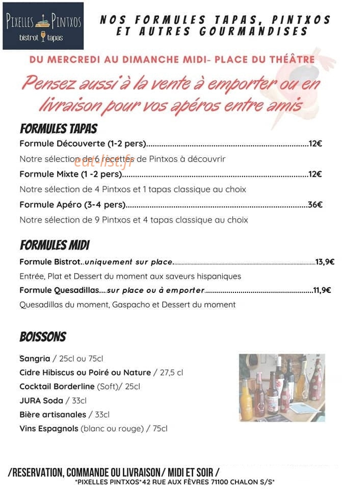 Pixelles Pintxos — carte page 2
