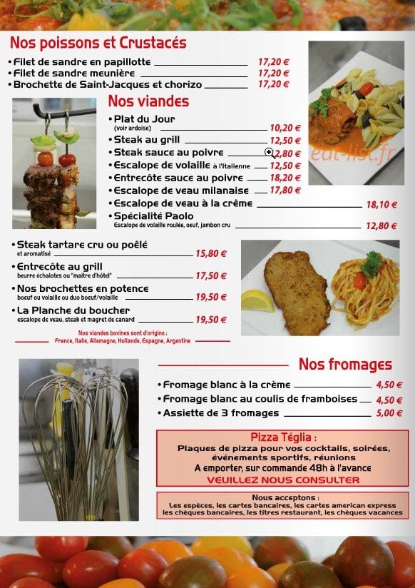Pizza Paolo — carte page 6