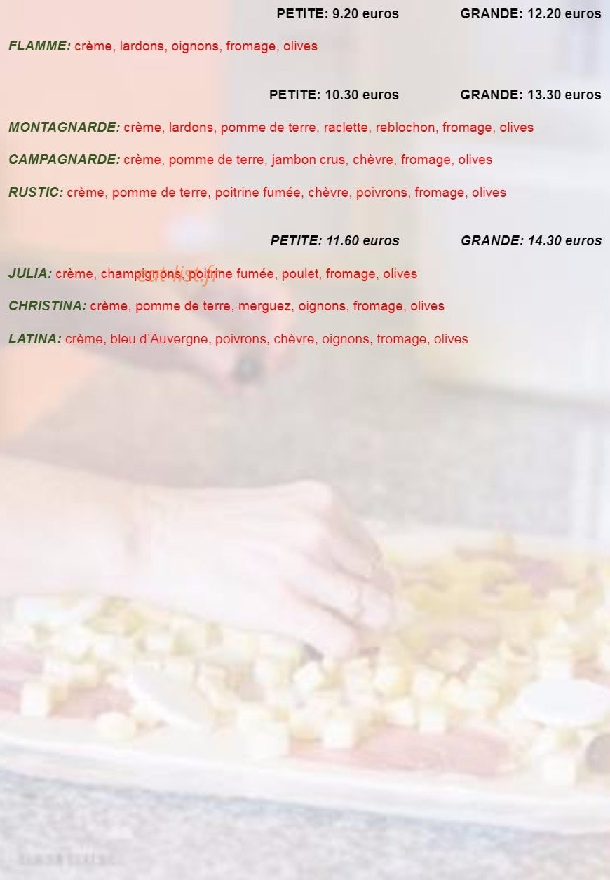 Pizza Show — carte page 2
