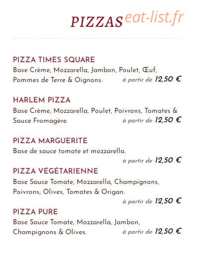 Promo pizz — carte page 1