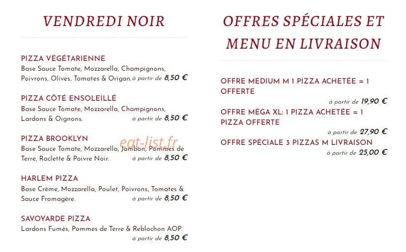 Promo pizz — carte page 2