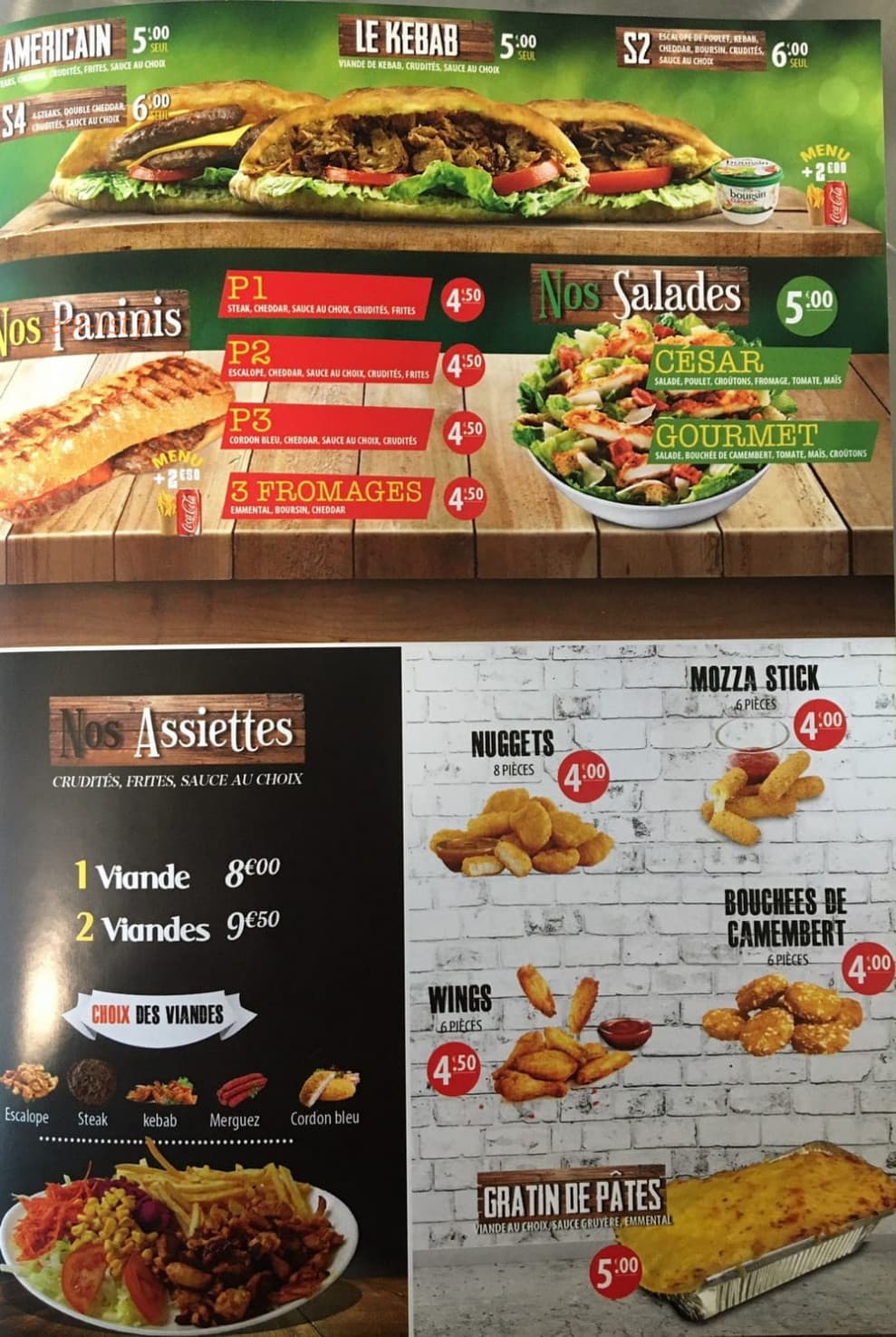 Proxi food — carte page 3
