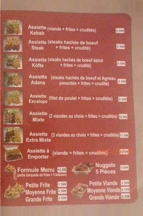 Saint Cosme Kebab — carte page 3