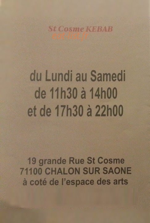 Saint Cosme Kebab — carte page 4