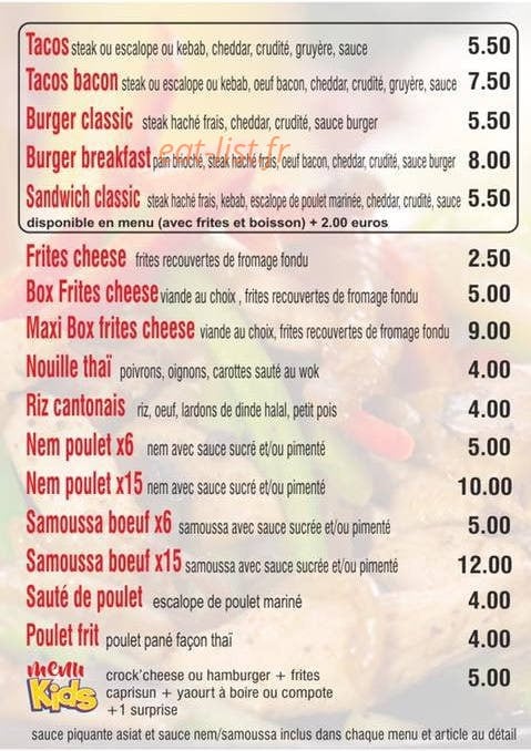 Sanji Cook The Best Food — carte page 1