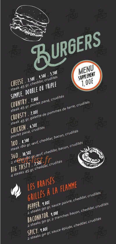 So Tasty — carte page 2