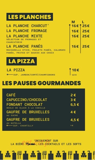 Monsieur le Zinc — carte page 1