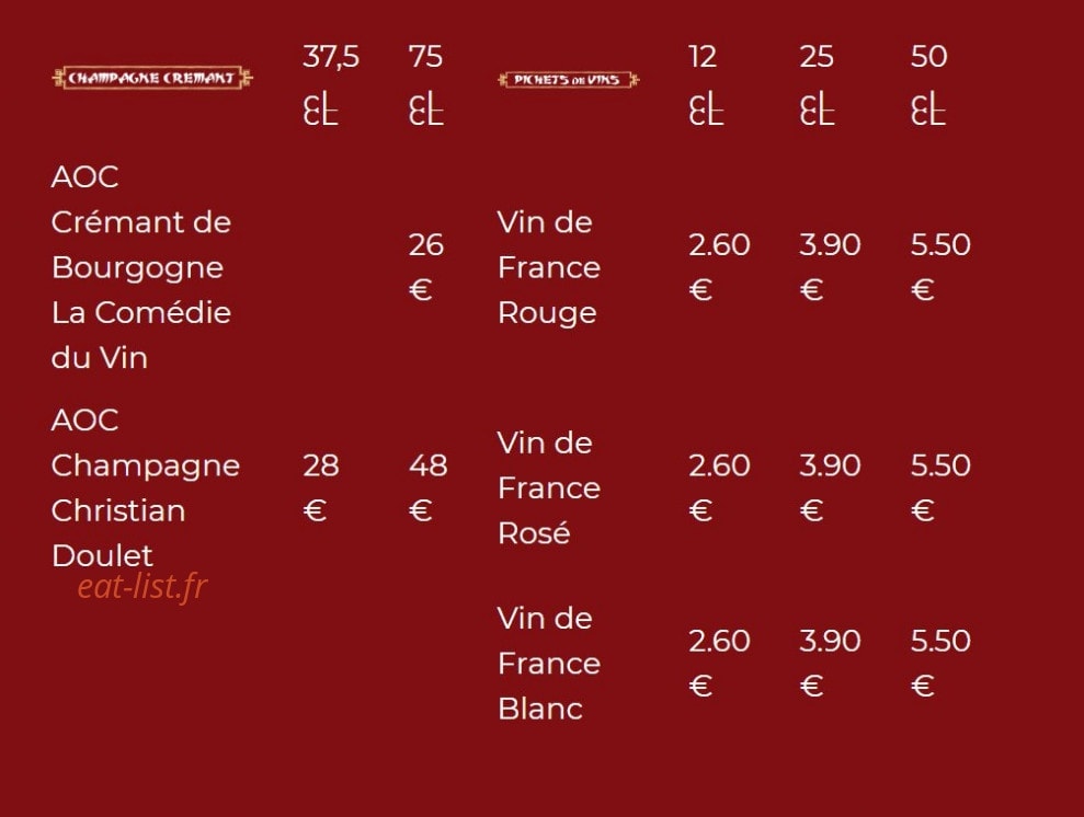 Saveurs d'Asie — carte page 4