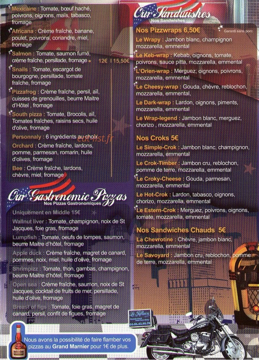 Le Fifteen — carte page 3