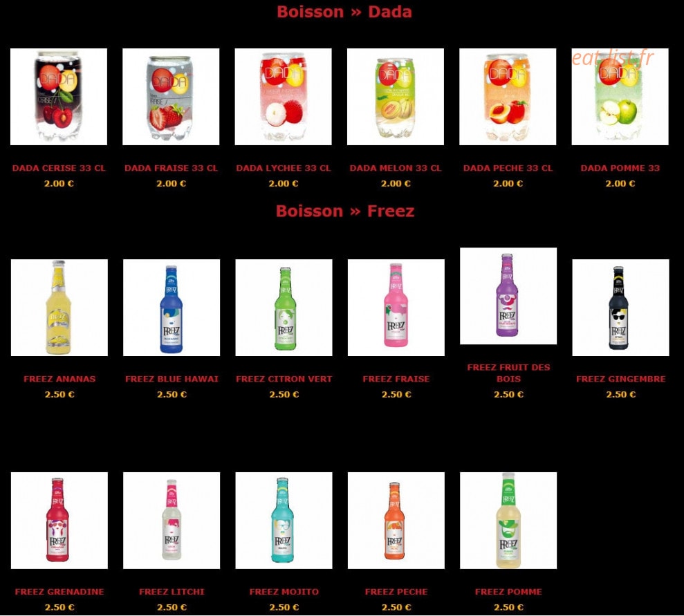 Street Food — carte page 25