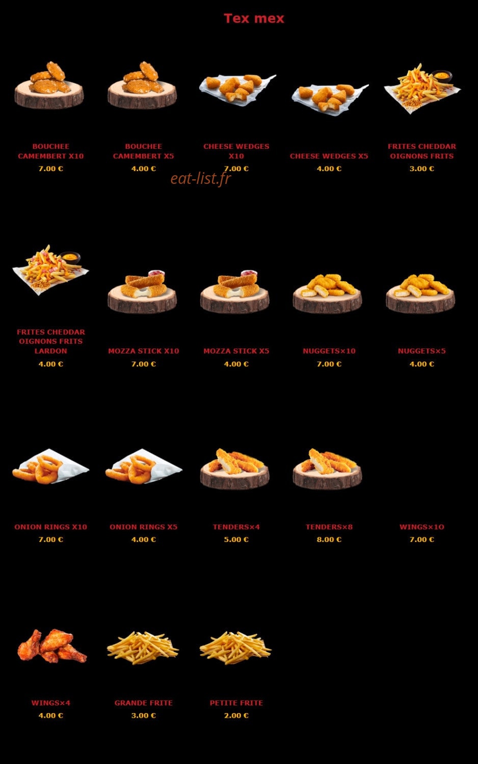 Street Food — carte page 4