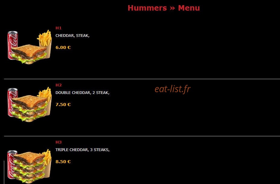 Street Food — carte page 18