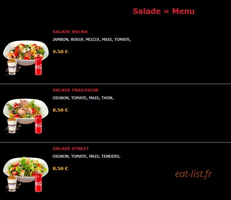 Street Food — carte page 22