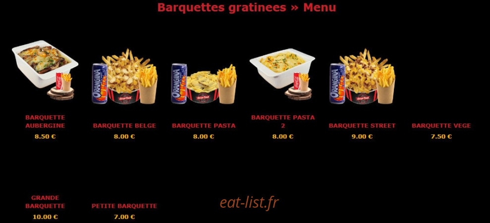 Street Food — carte page 15
