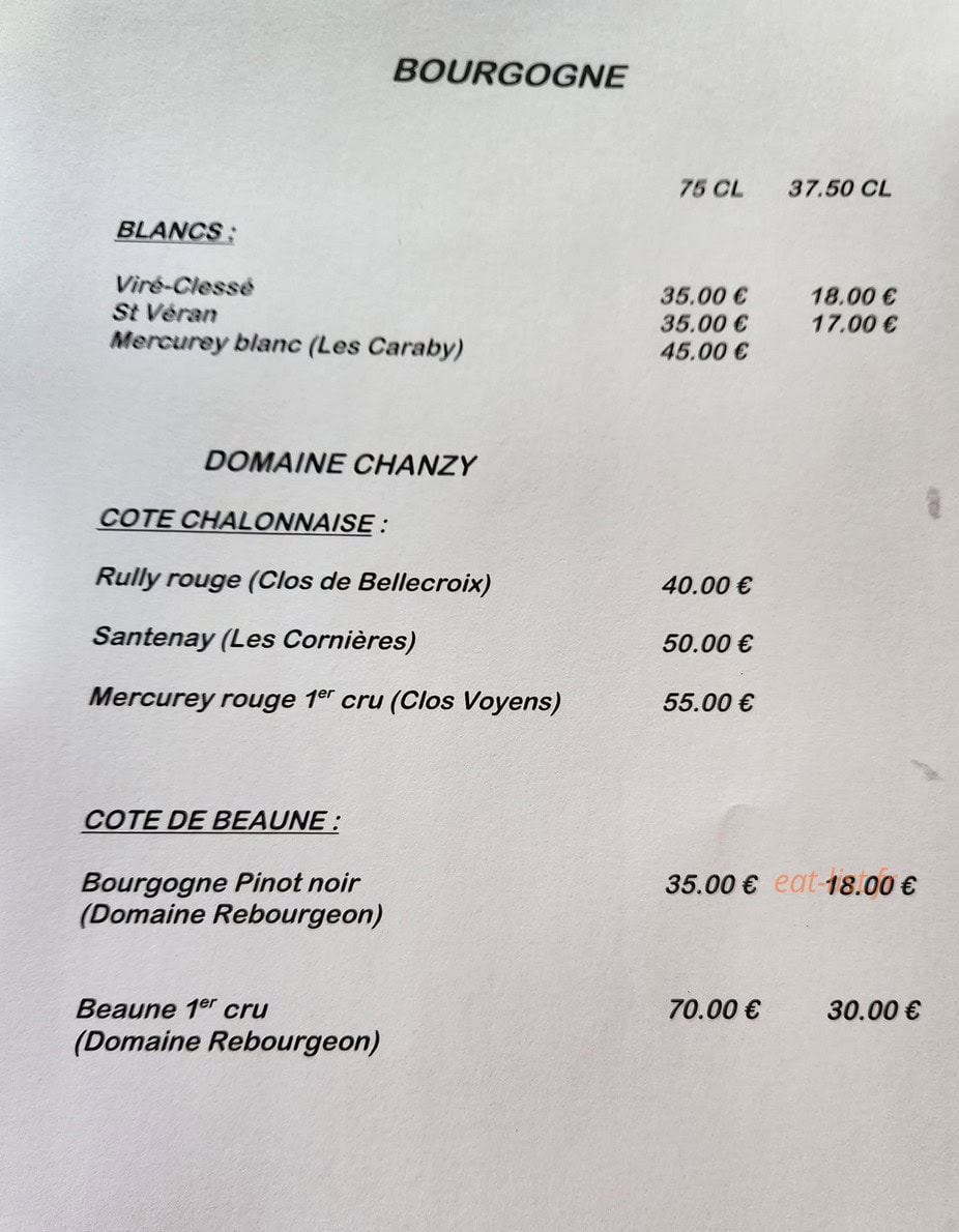 Auberge du Prieuré — carte page 12