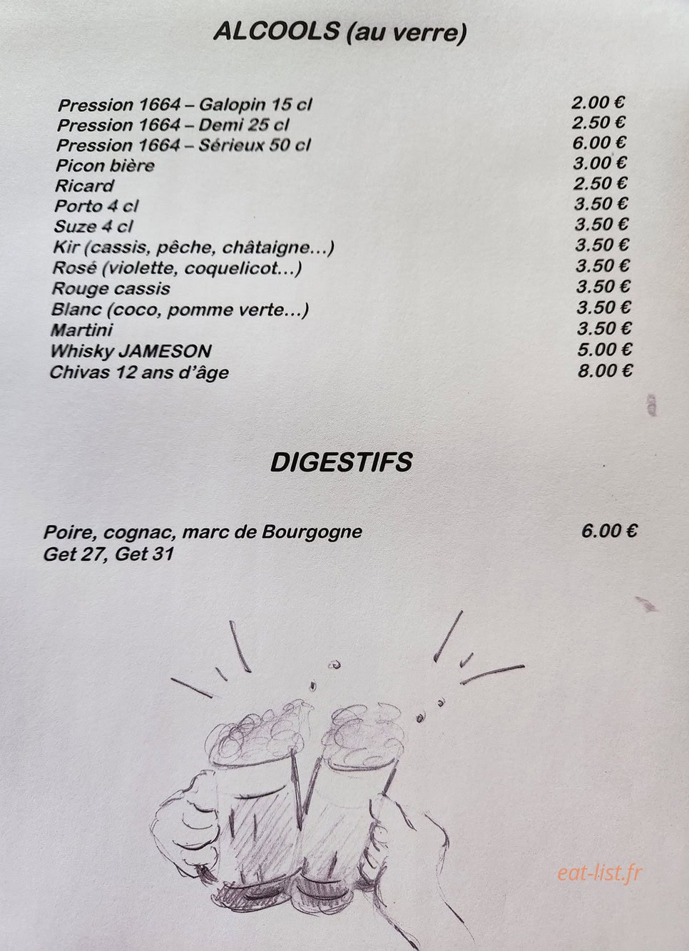 Auberge du Prieuré — carte page 9