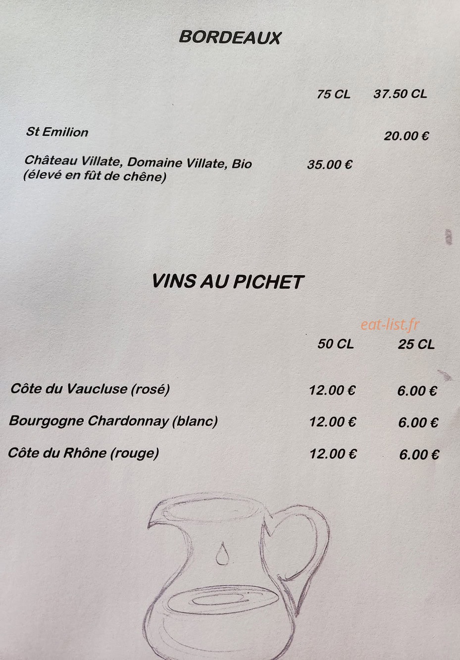 Auberge du Prieuré — carte page 11