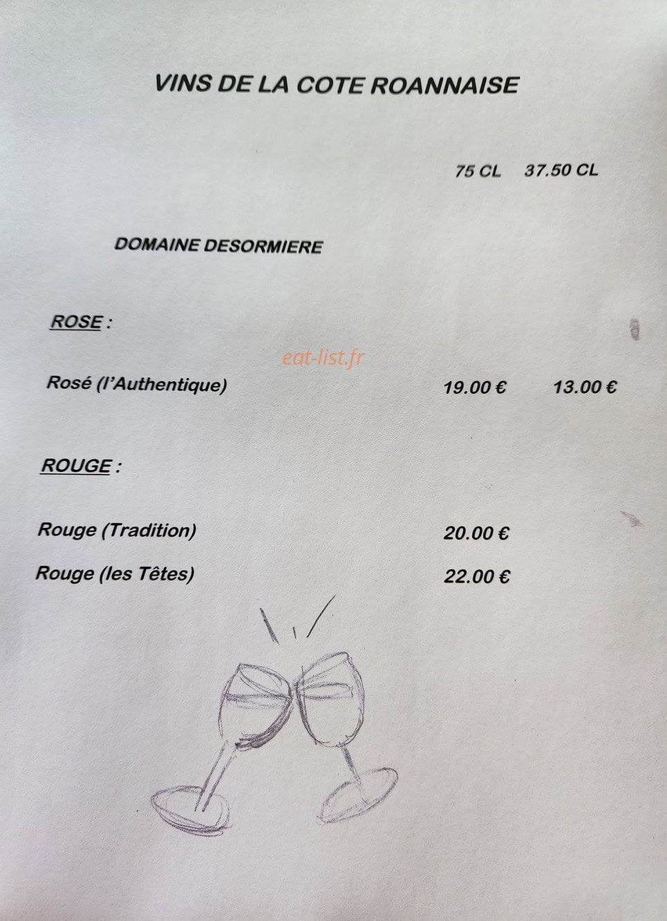 Auberge du Prieuré — carte page 14