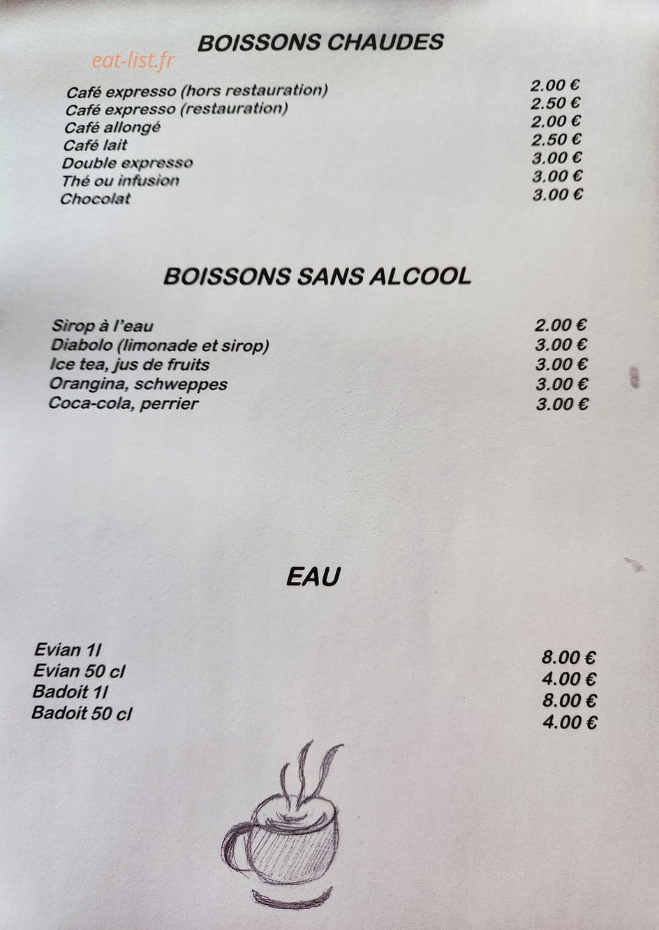 Auberge du Prieuré — carte page 8