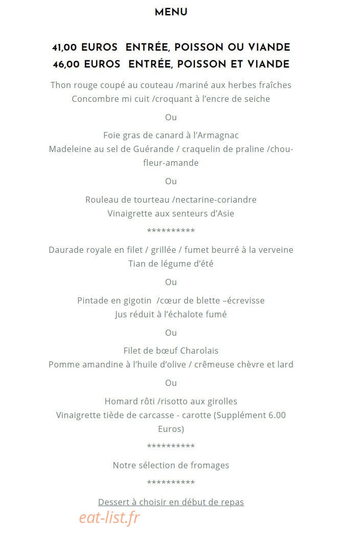 Auberge de Briant — carte page 3