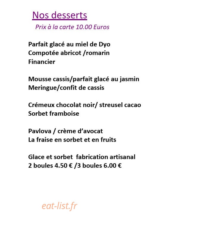 Auberge de Briant — carte page 2
