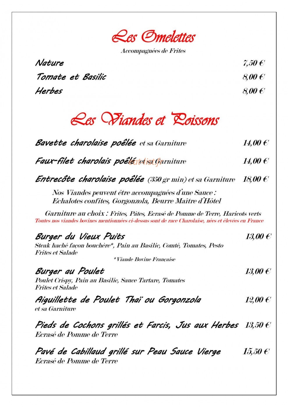 Le Vieux Puits — carte page 5