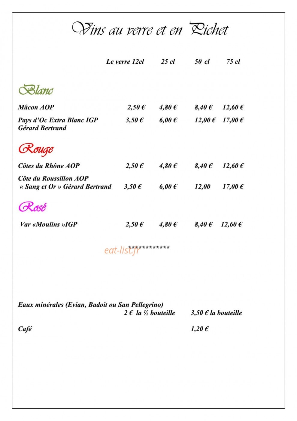 Le Vieux Puits — carte page 8