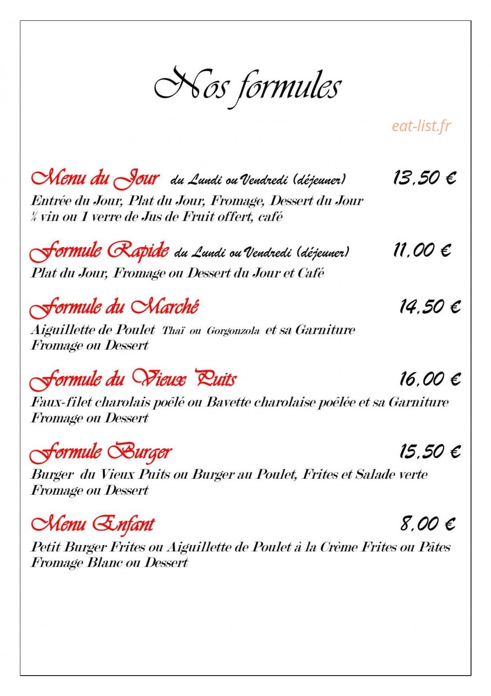 Le Vieux Puits — carte page 2